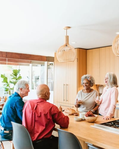 Seniors enjoying independent living support