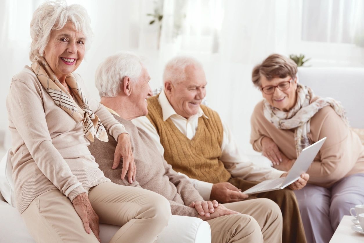 Residents sharing a warm moment in supportive housing